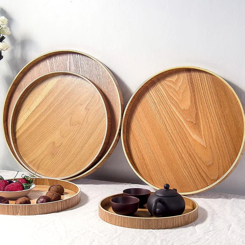 Assiette en Bois Réutilisable