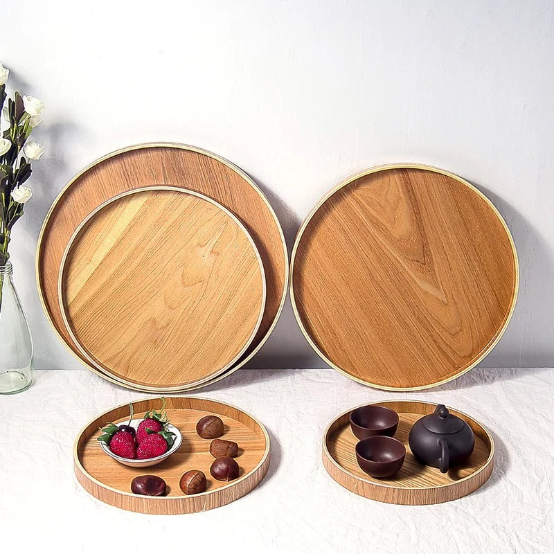 Assiette en Bois Réutilisable