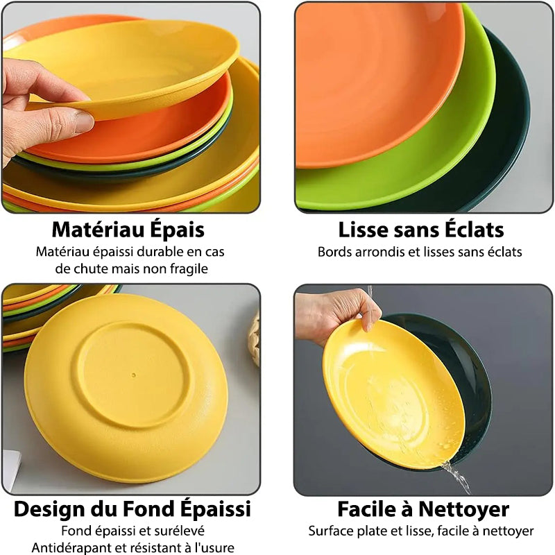 Assiette Plastique Réutilisable